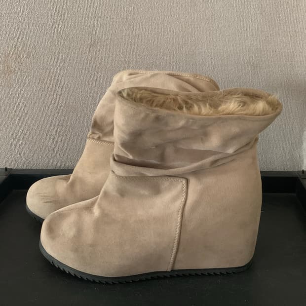 빈티지 스웨이드 웨지힐 240