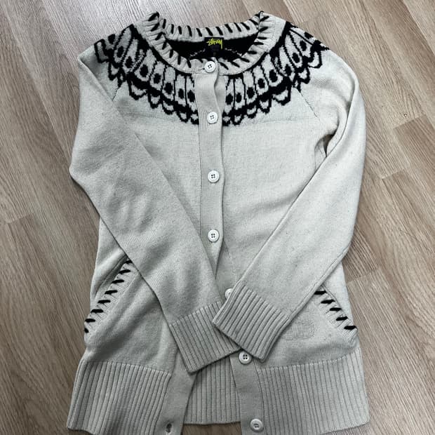 Stussy Japan vintage knit cardigan
