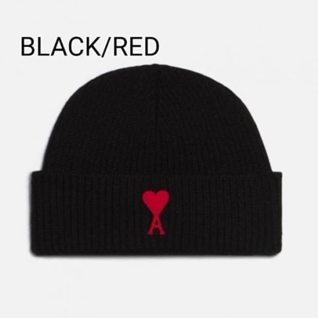 Ami 아미 체인스티치 하트로고 울 비니