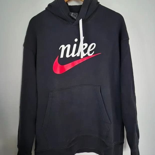 [XL] 나이키 풀오버 후드 티셔츠 차콜