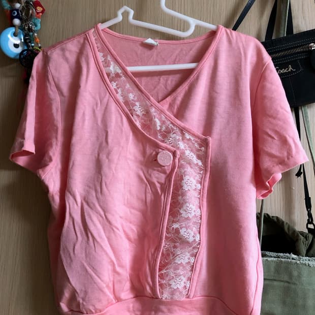 Pink mori top