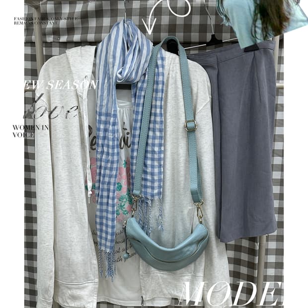 🪺스즈코의 괴짜룩 코디세트🪺 모리걸 그런지 머플러 후드집업 레이어드