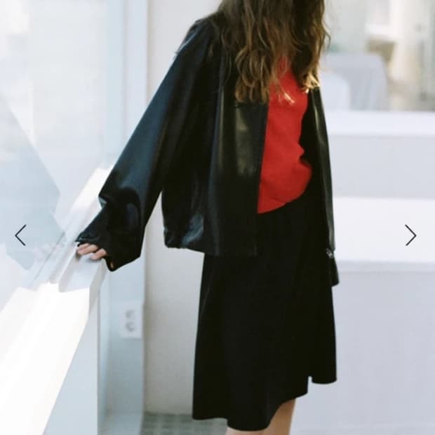 le917 르917 SIMONE 시모네 비건 레더 자켓 36