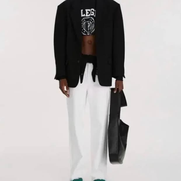 렉토 싱글 오버사이즈 자켓 m