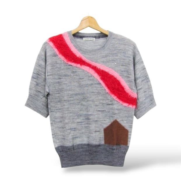 츠모리치사토 3D 디테일 레이어드 니트