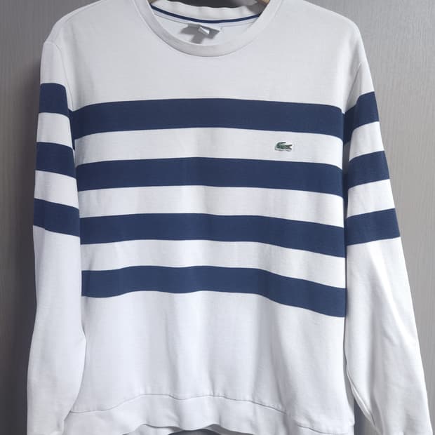 라코스테 스트라이프 긴팔티, 2XL