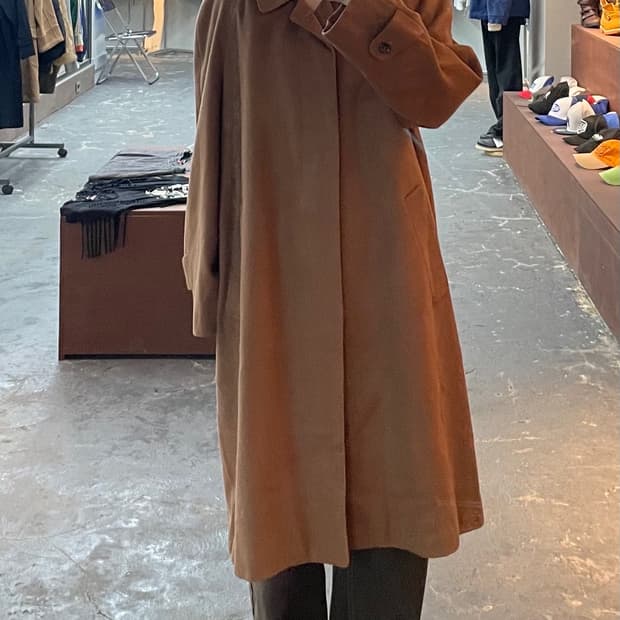 재팬빈티지 브라운 캐시미어 코트 H1140