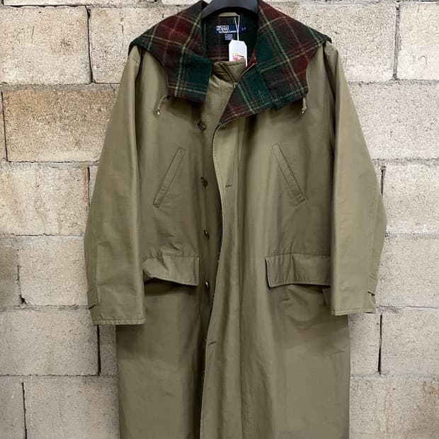 90s 폴로 랄프로렌 후드 트렌치 코트