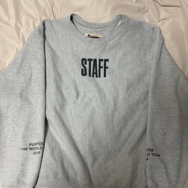 챔피온 2016 저스틴 비버 퍼포스 투어 스태프 스웻셔츠