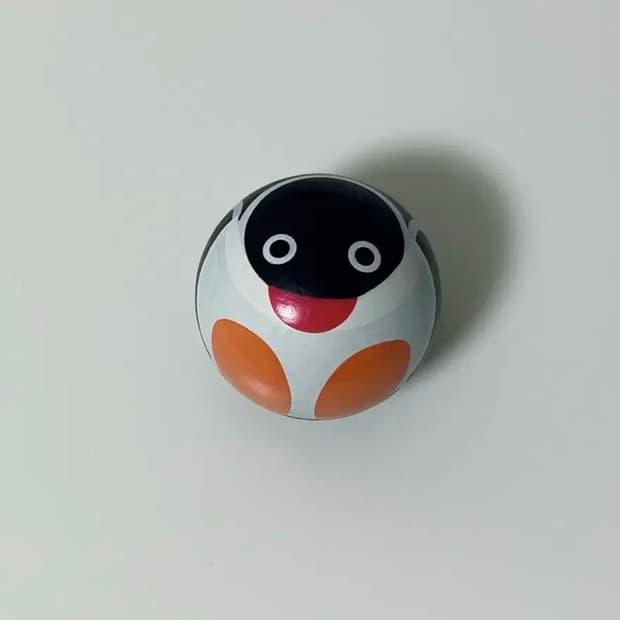 고전 핑구 원형 장난감 원목 볼링공