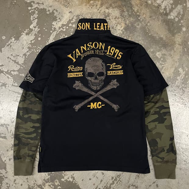 밴슨 카모레이어드 pk티셔츠 L 