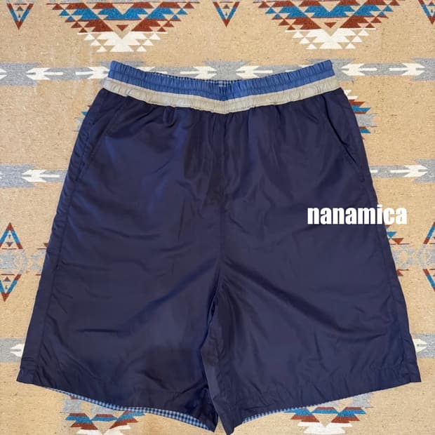 ⭐️summer sale⭐️[30] 나나미카 깅엄 리버서블 덱 쇼츠 블루
