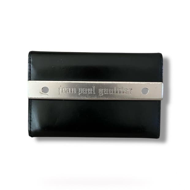 장폴고티에 engraved metal frame wallet