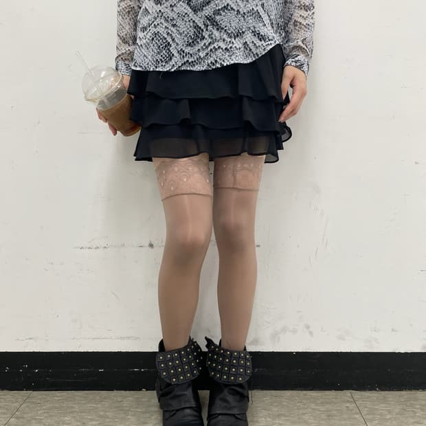 JPN 3 Layered Black Skirts