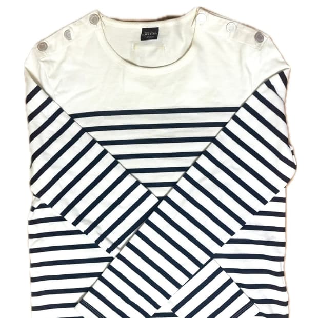 장폴고티에 스트라이프 버튼 롱슬리브