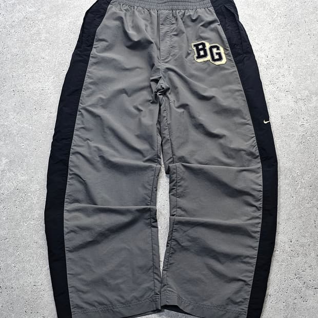 대장 나이키 그레이x블랙 트랙팬츠 바람막이 와이드 바지