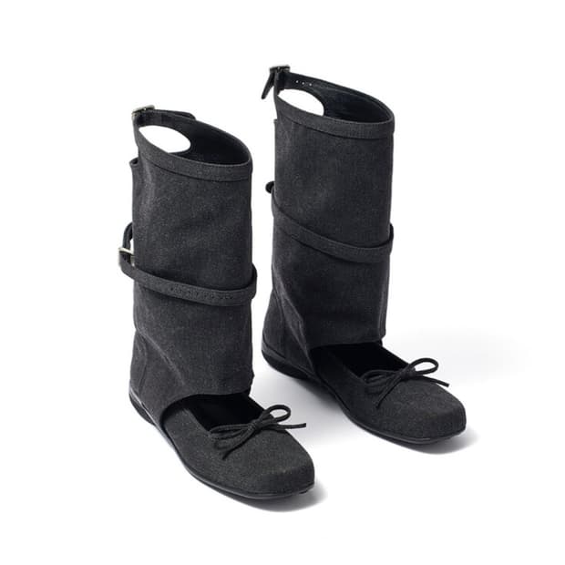 Open Yy 오픈와이와이 발레 플랫 컷아웃 부츠