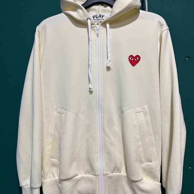 꼼데가르송 후드집업 아이보리M