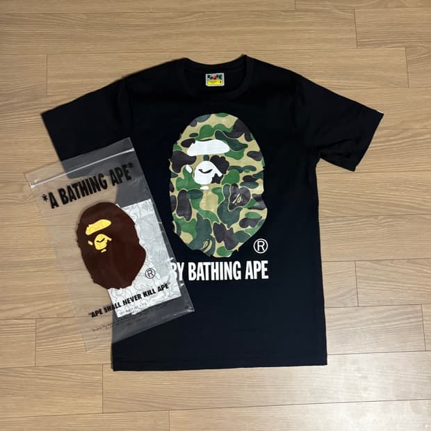 베이프 abc 카모 반팔