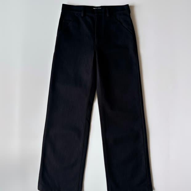 Gabardine Trousers Black Rustic