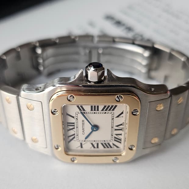 까르띠에 산토스 갈베 18k콤비 스몰