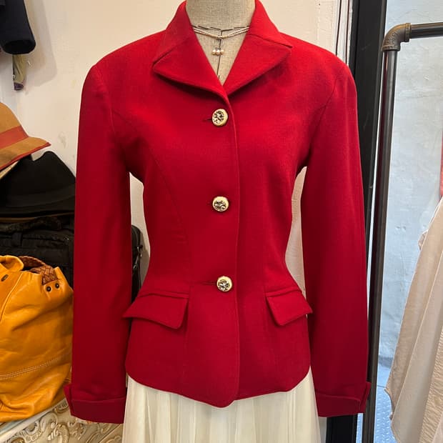 MUGLER 캐시미어 블렌드 울 블레이저