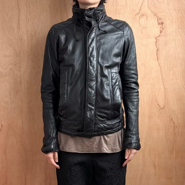 크리스찬포 레더 자켓