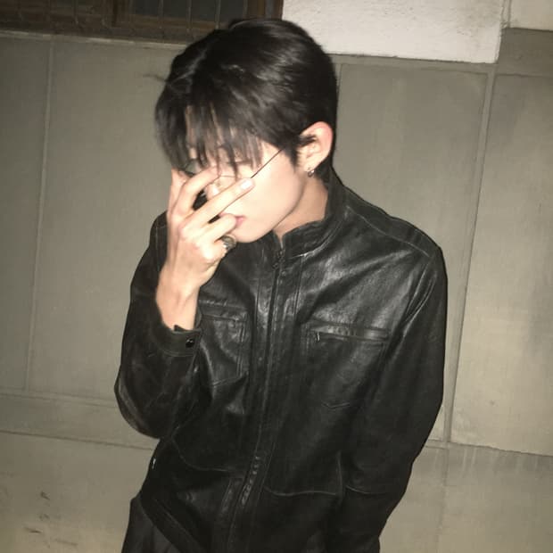 Black leather jacket