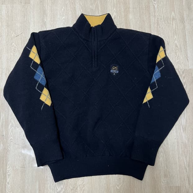 닥스 골프 남성 방풍 반집업 니트 L/100