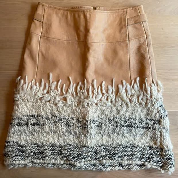 vintage 고트스킨 울 스커트