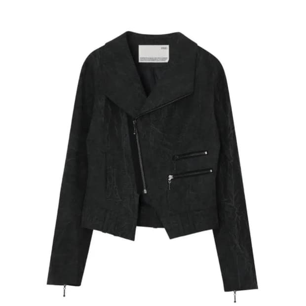 보헤미안서울 크리스트 다이애그널 집업 자켓 차콜