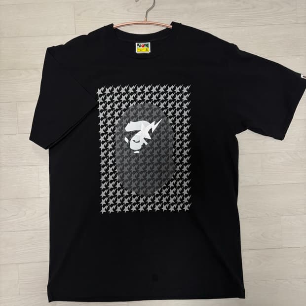 베이프 스타 반팔 black XL 사이즈