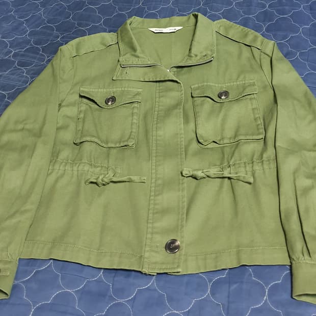 미쏘 크롭 야상 자켓 카키 (S)