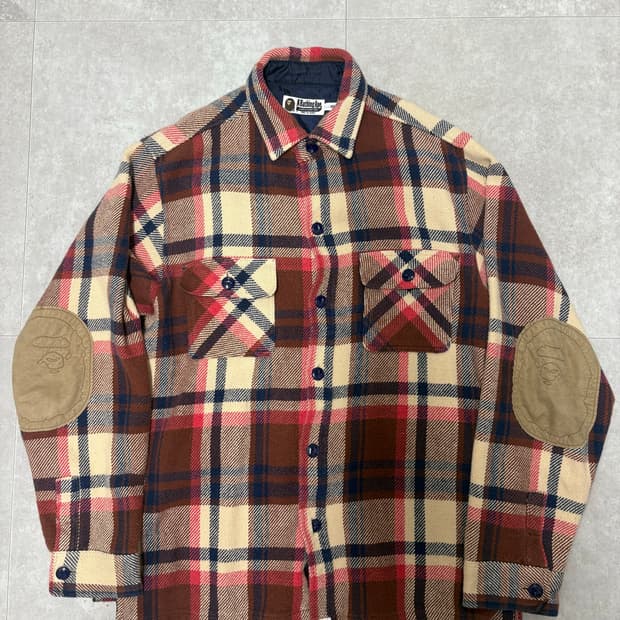 베이프 러브제네레이션 체크 cpo셔츠