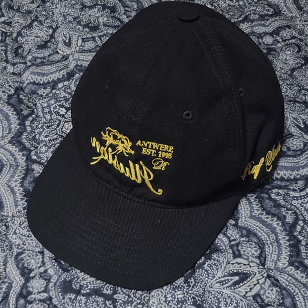 Raf Simons 앤트워프 자수 캡 os