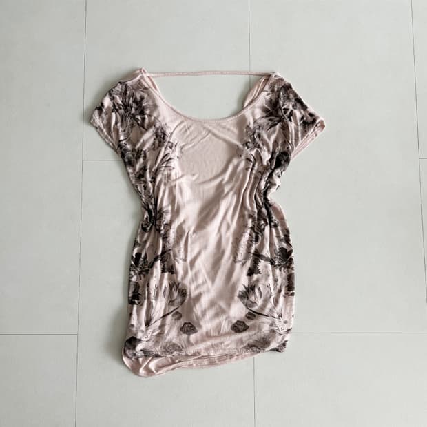 floral print draped top