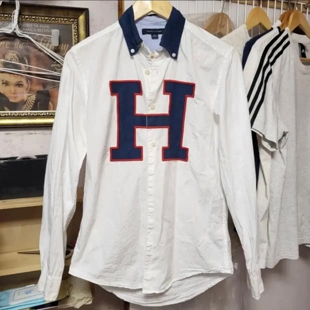 296 ) 최상급 타미 옥스퍼드 면 셔츠 국내 95 남여공용