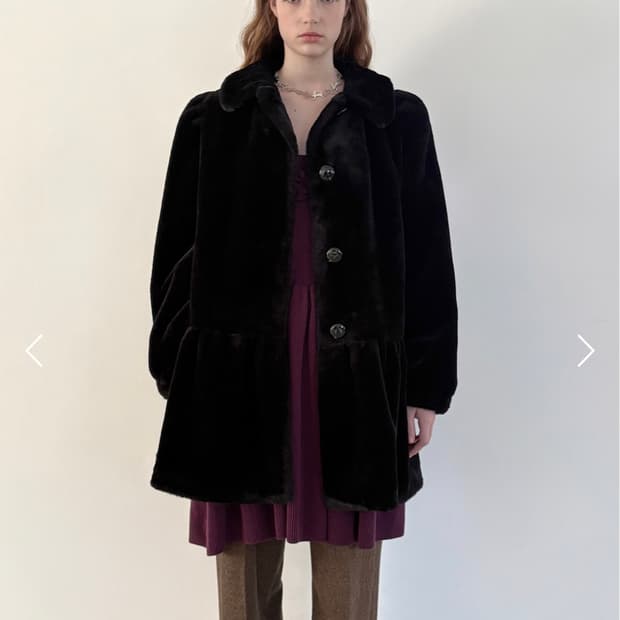 시눈 퍼 자켓 블랙