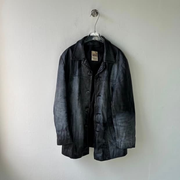 90s 이탈리안 레더 카코트