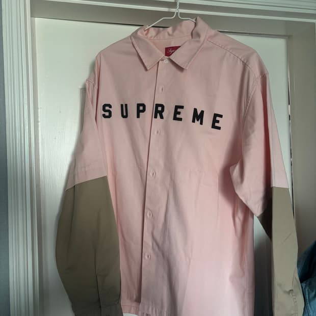 [L] 슈프림 투톤 워크셔츠 20fw