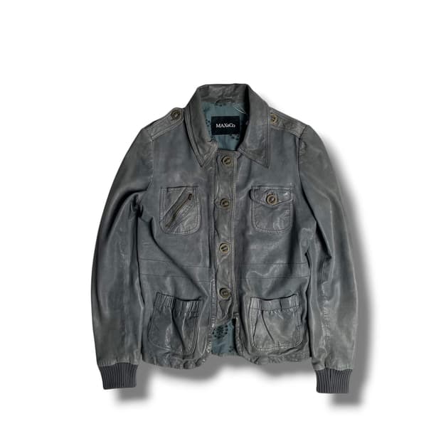 Max&co 그레이 양가죽 자켓