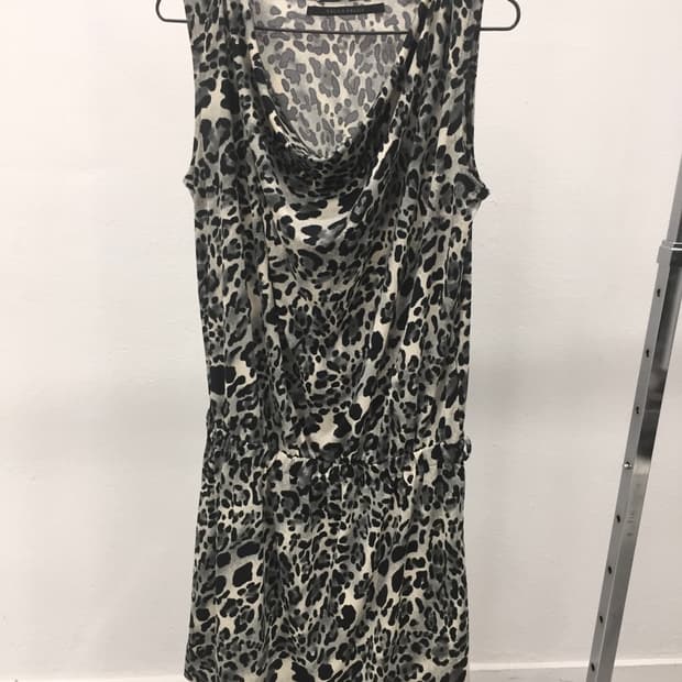 Leopard drape one-piece  