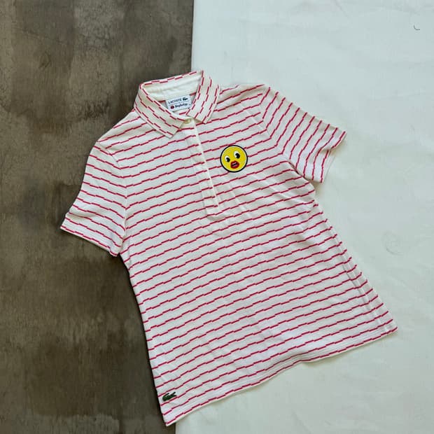 lacoste x yagbukey 라코스테 스트라이프 반팔 카라티