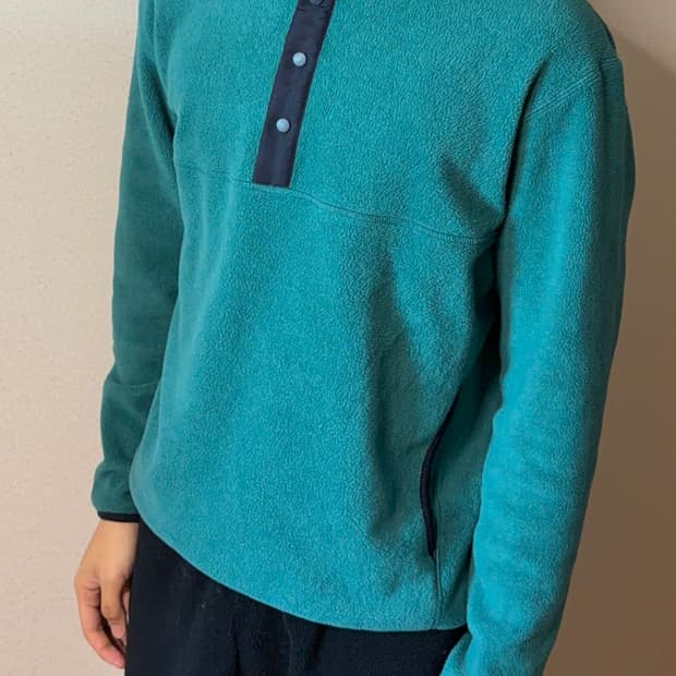 유니클로 하프 버튼 풀오버 플리스