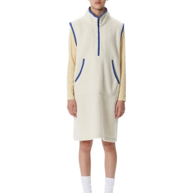 썬러브Polartec® Fleece Half ZIp Dress Ivory