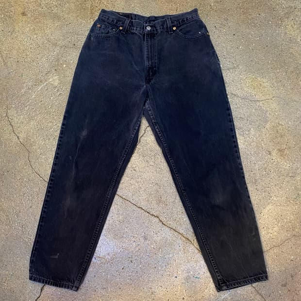 90s made in usa 리바이스 550 블랙진 데님 팬츠