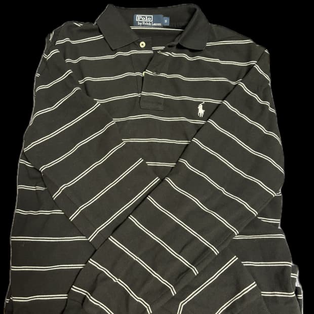 폴로 스트라이프 롱슬리브