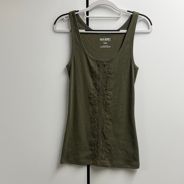 올드네이비 old navy 모리걸 민소매 그린색 셔링 디테일 m