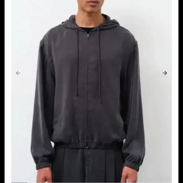 (m)아모멘토 큐프로 후드집업 차콜