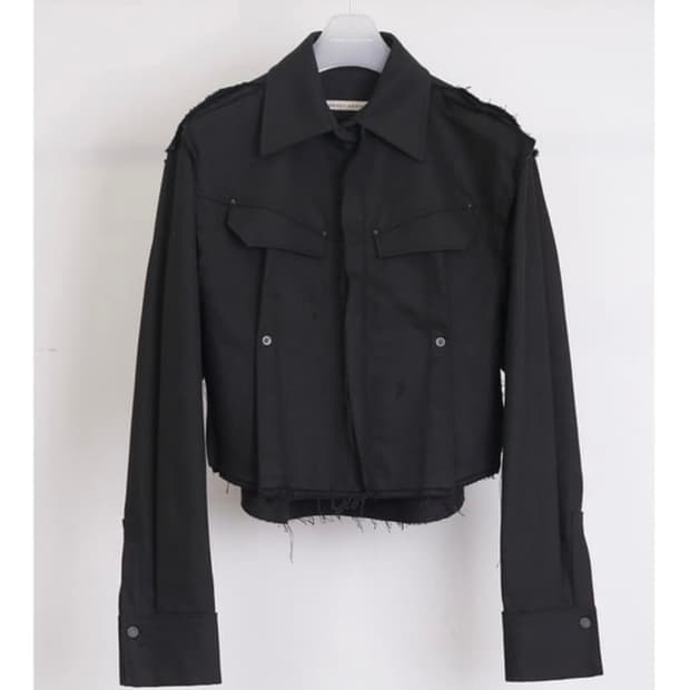 카르넷 아카이브 peel-off denim jacket black